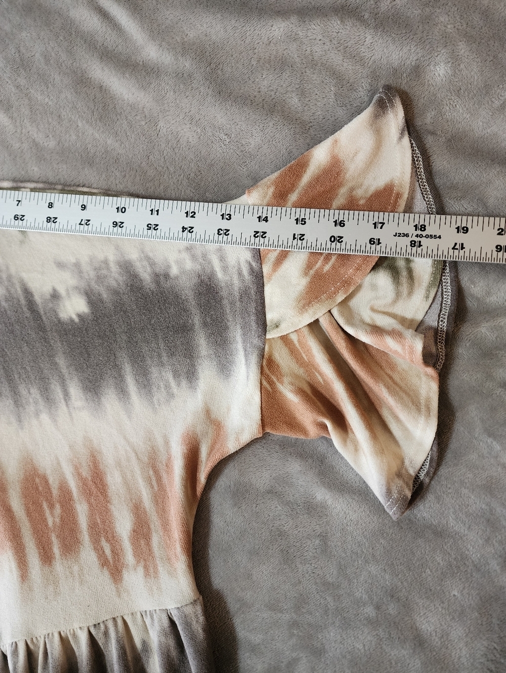 Boho‎ Tie Dye Babydoll Blouse | Flowy Peplum Plus Size 1X Top - Picture 3 of 6